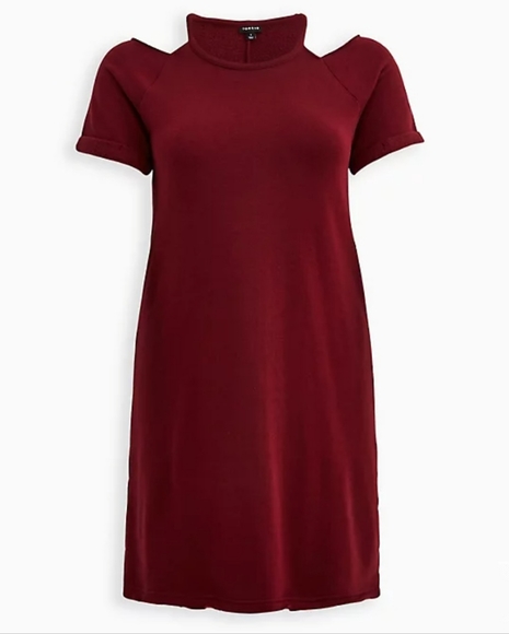 Torrid Fleece Cold Shoulder Dress - Picture 4 of 6